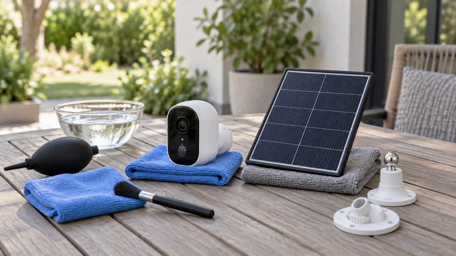 How to Clean and Maintain a Solar Security Camera