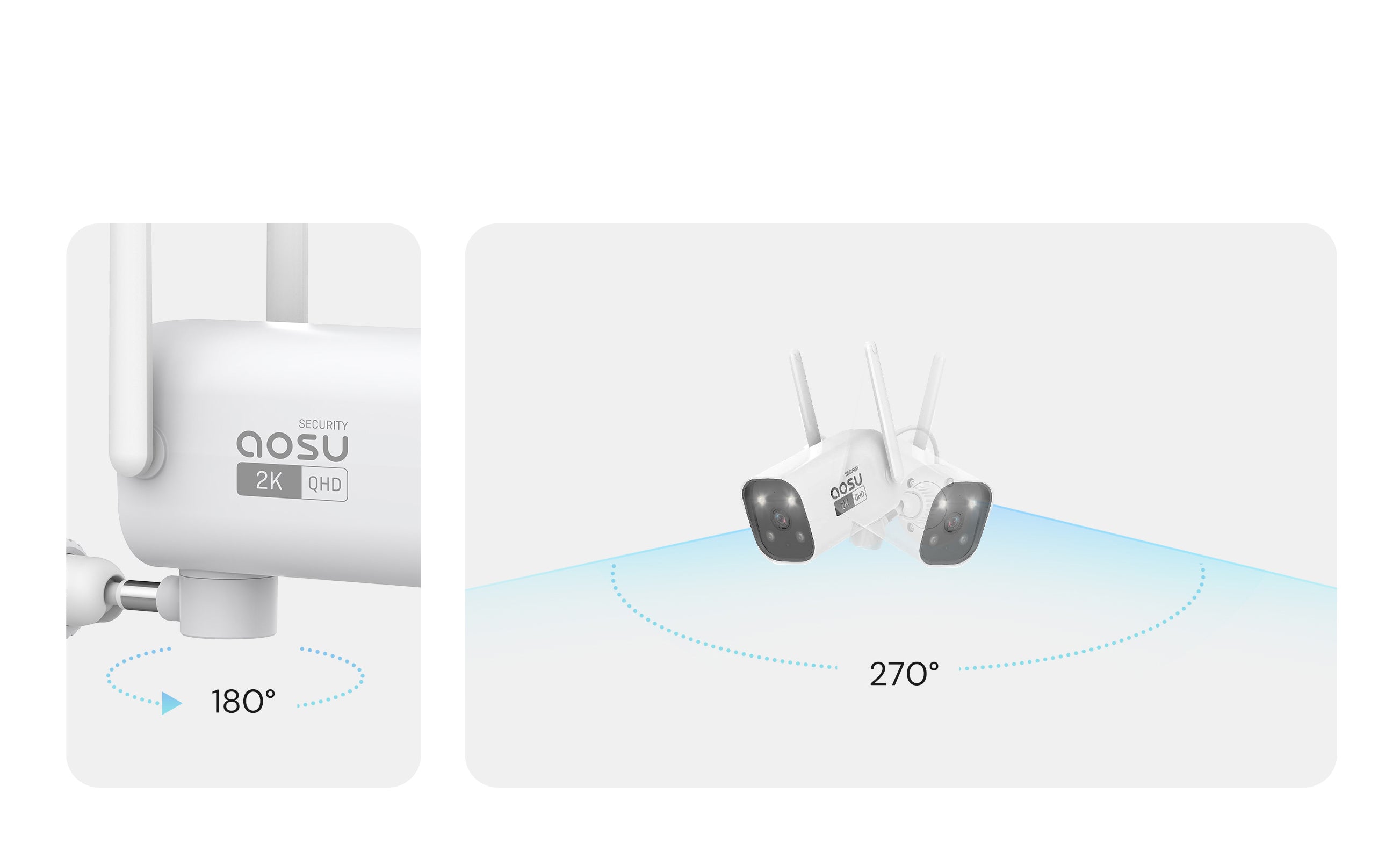 aosu security camera features 2K QHD