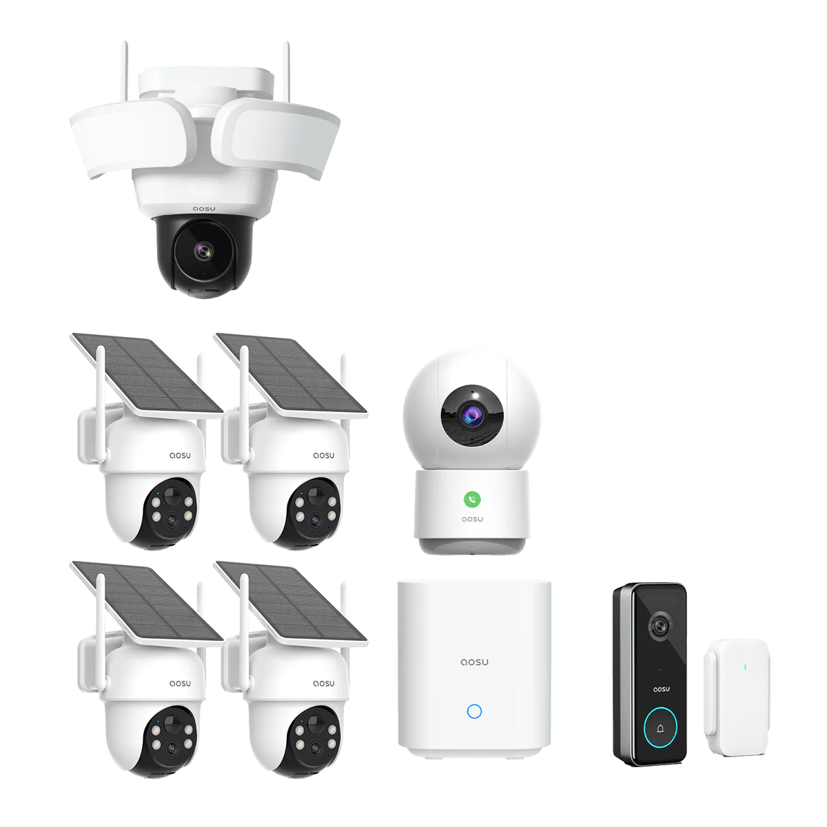 SolarCam D1 Classic Kit + Video Doorbell Ultra + Floodlight Cam Pro + IndoorCam P1 Pro