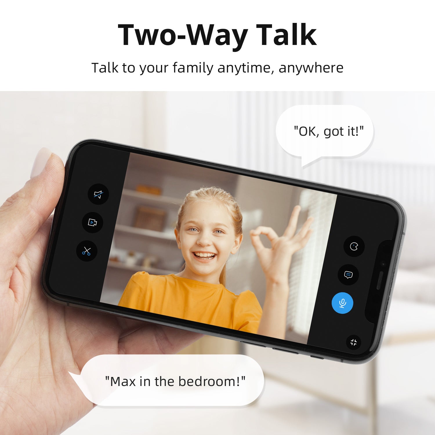 IndoorCam P1 features two-way talk