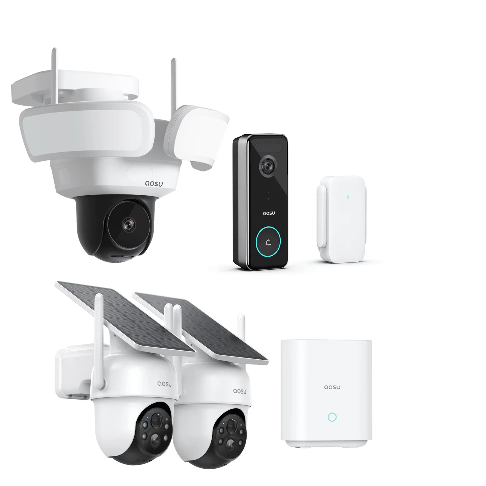 SolarCam D1 Classic Kit + Video Doorbell Ultra + Floodlight Cam Pro