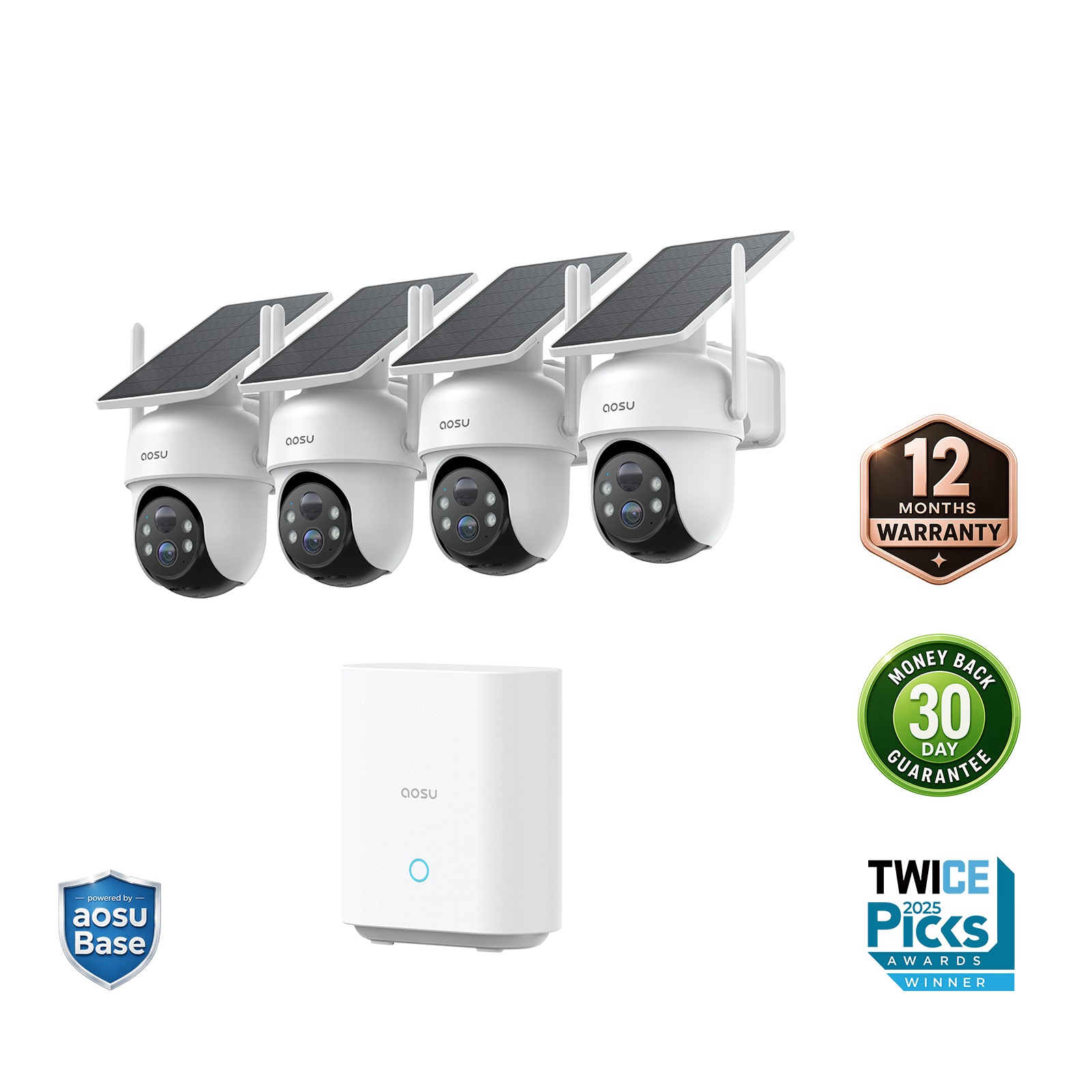 SolarCam D1 Classic Kit | Solar Powered Home Security System | aosu