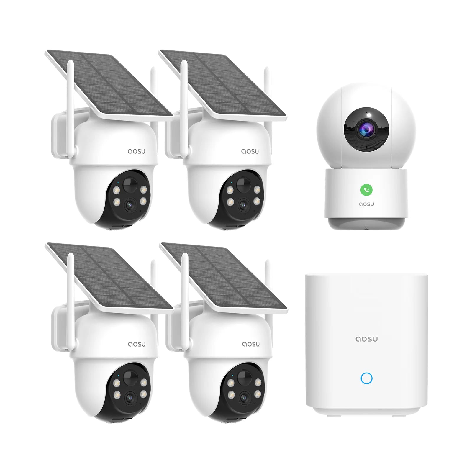 Caméra Intelligente Aosu IndoorCam P1 2K - WiFi, 360°, Alexa/Google - Boîte Ouverte, Jamais Utilisée