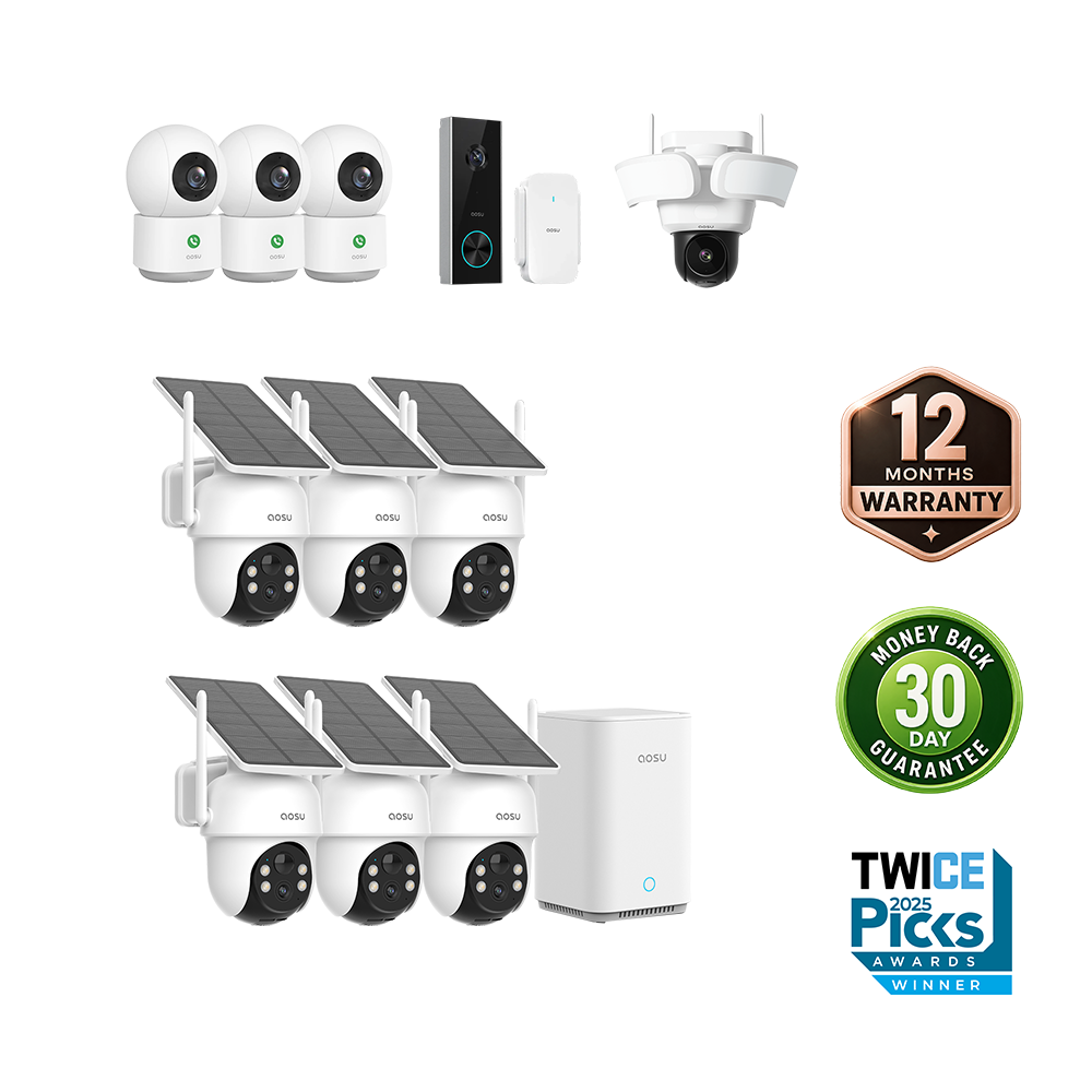 SolarCam D1 Classic (6-Cam) + Video Doorbell Pro + Floodlight Cam Pro + IndoorCam P1 Pro