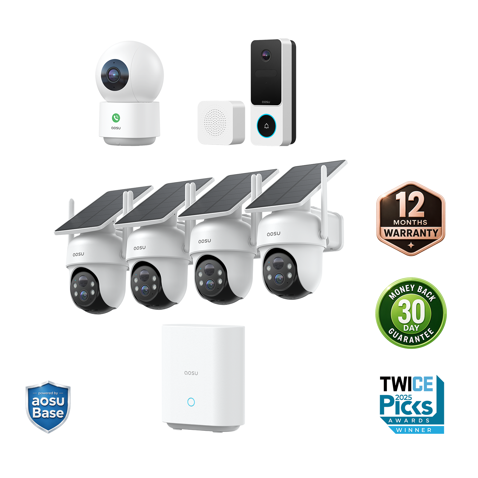 SolarCam D1 Classic Kit + Video Doorbell SE + IndoorCam P1