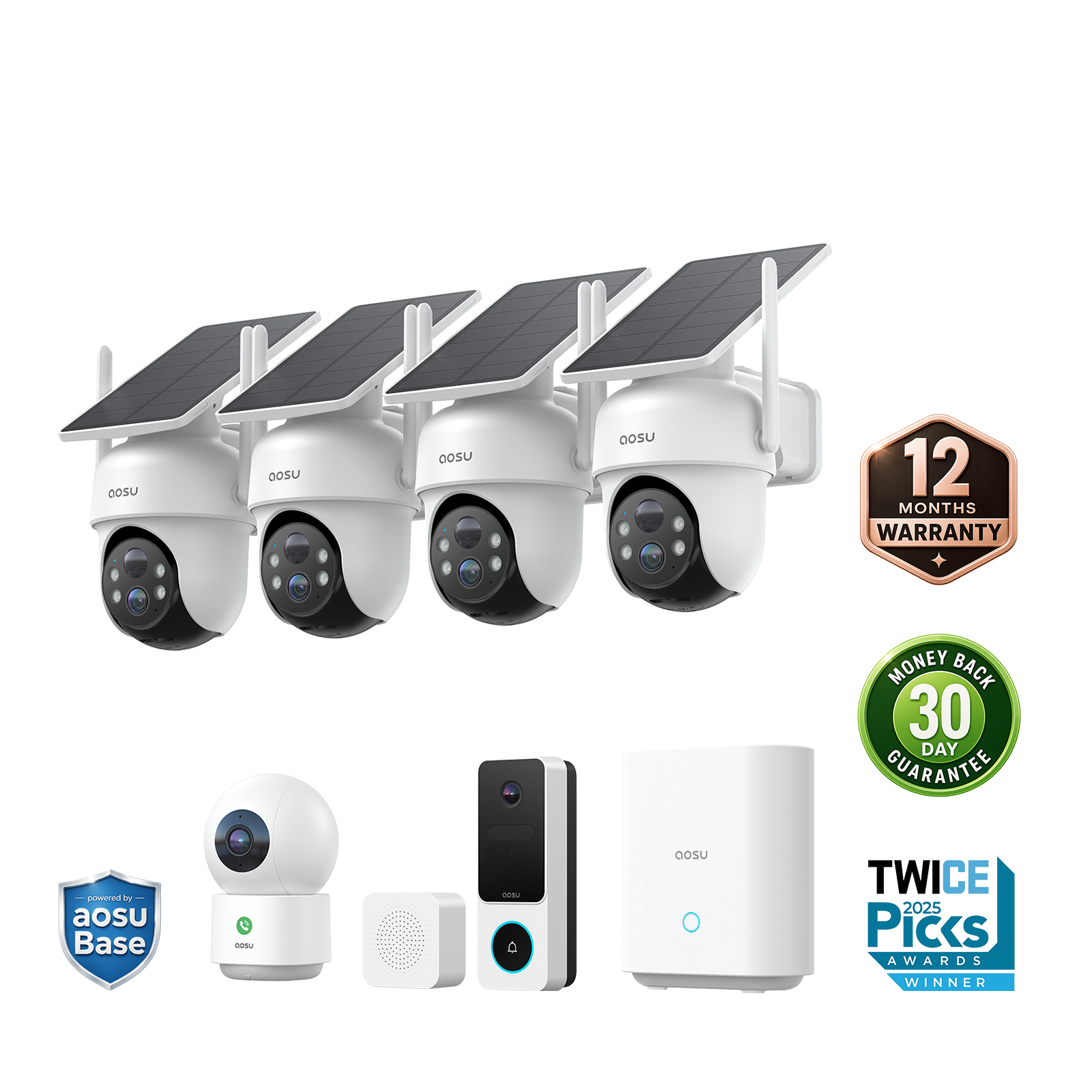 SolarCam D1 Classic Kit + Video Doorbell SE + IndoorCam P1