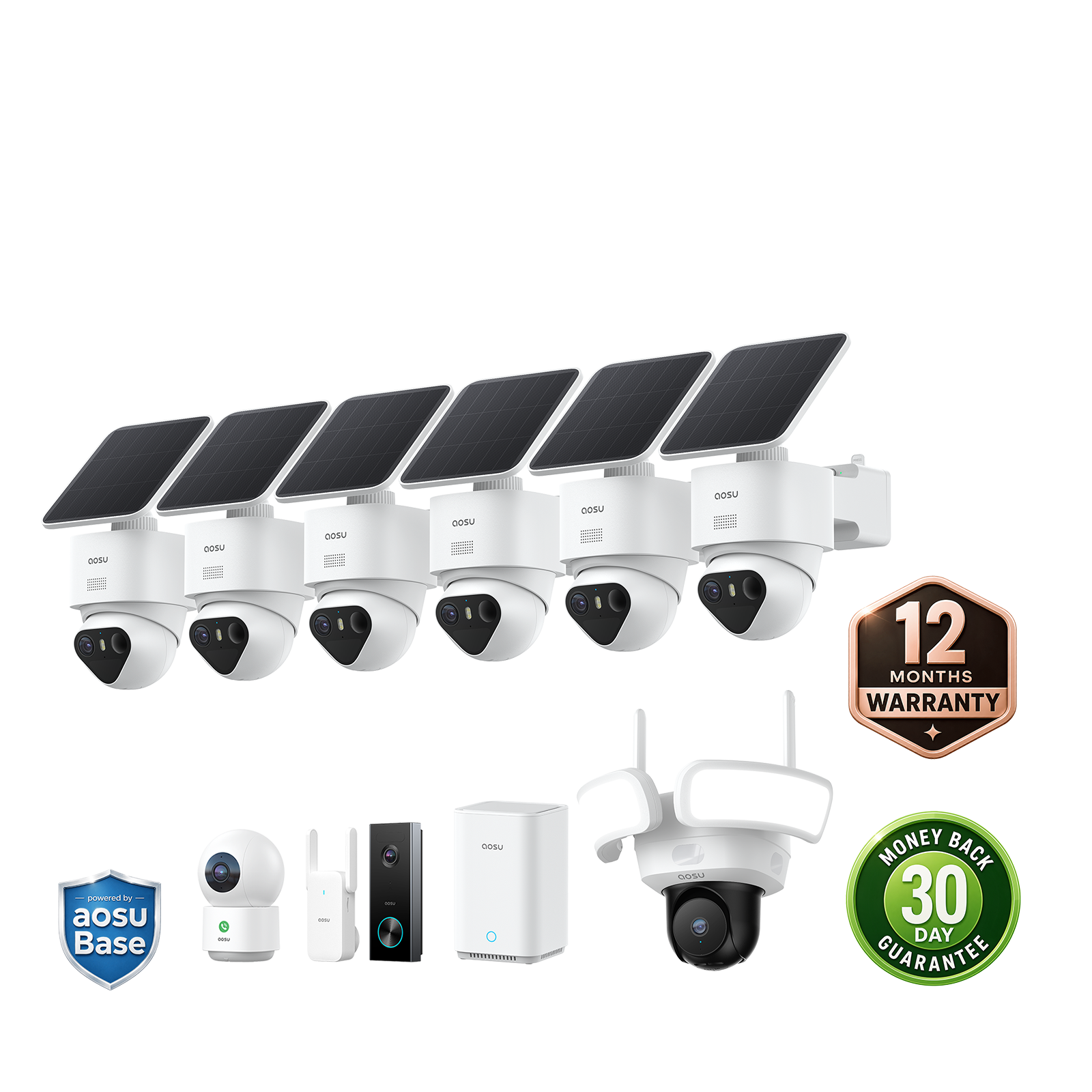aosu T2 Ultra + Video Doorbell Pro + Floodlight Cam Pro + IndoorCam P1 Pro