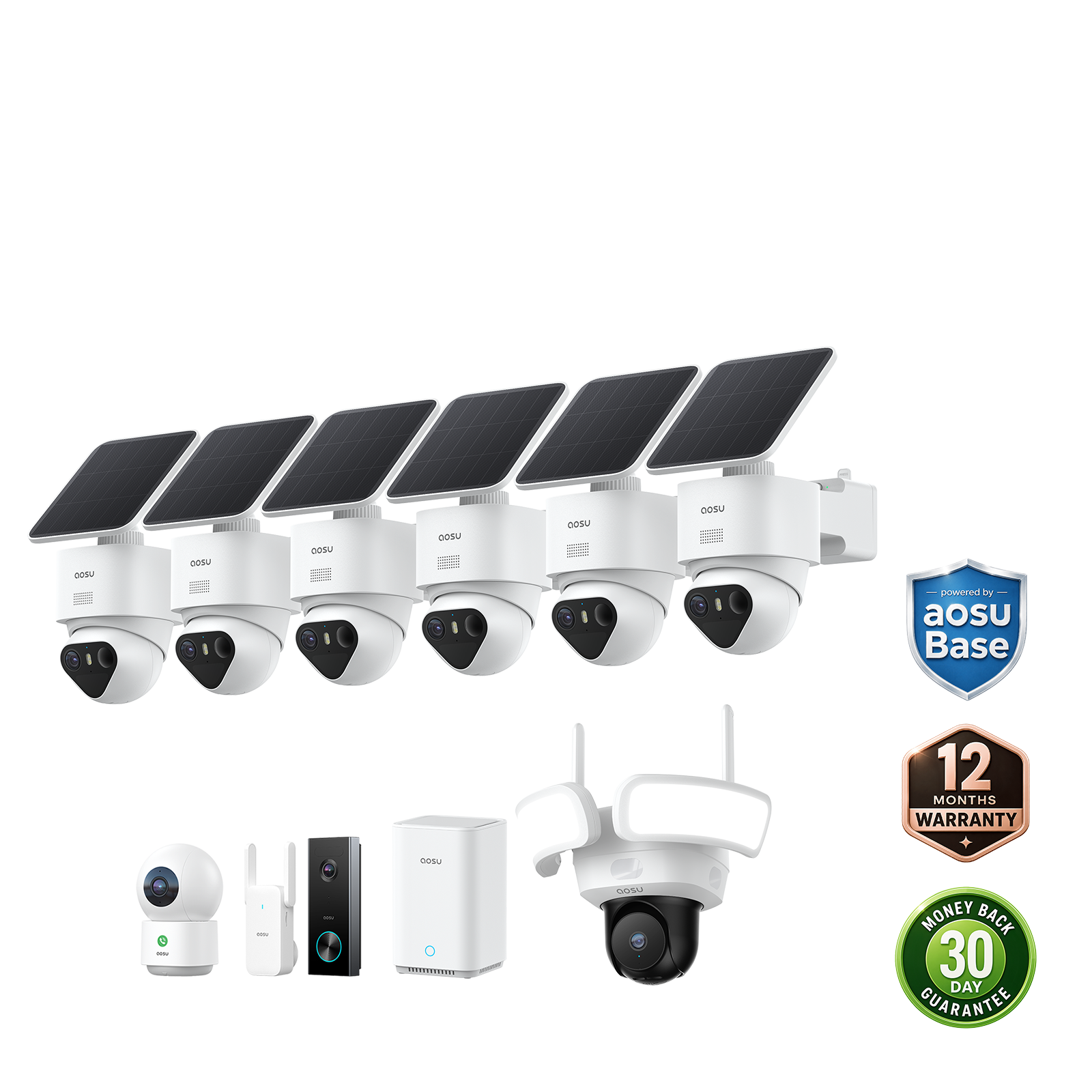 aosu T2 Ultra + Video Doorbell Pro + Floodlight Cam Pro + IndoorCam P1 Pro