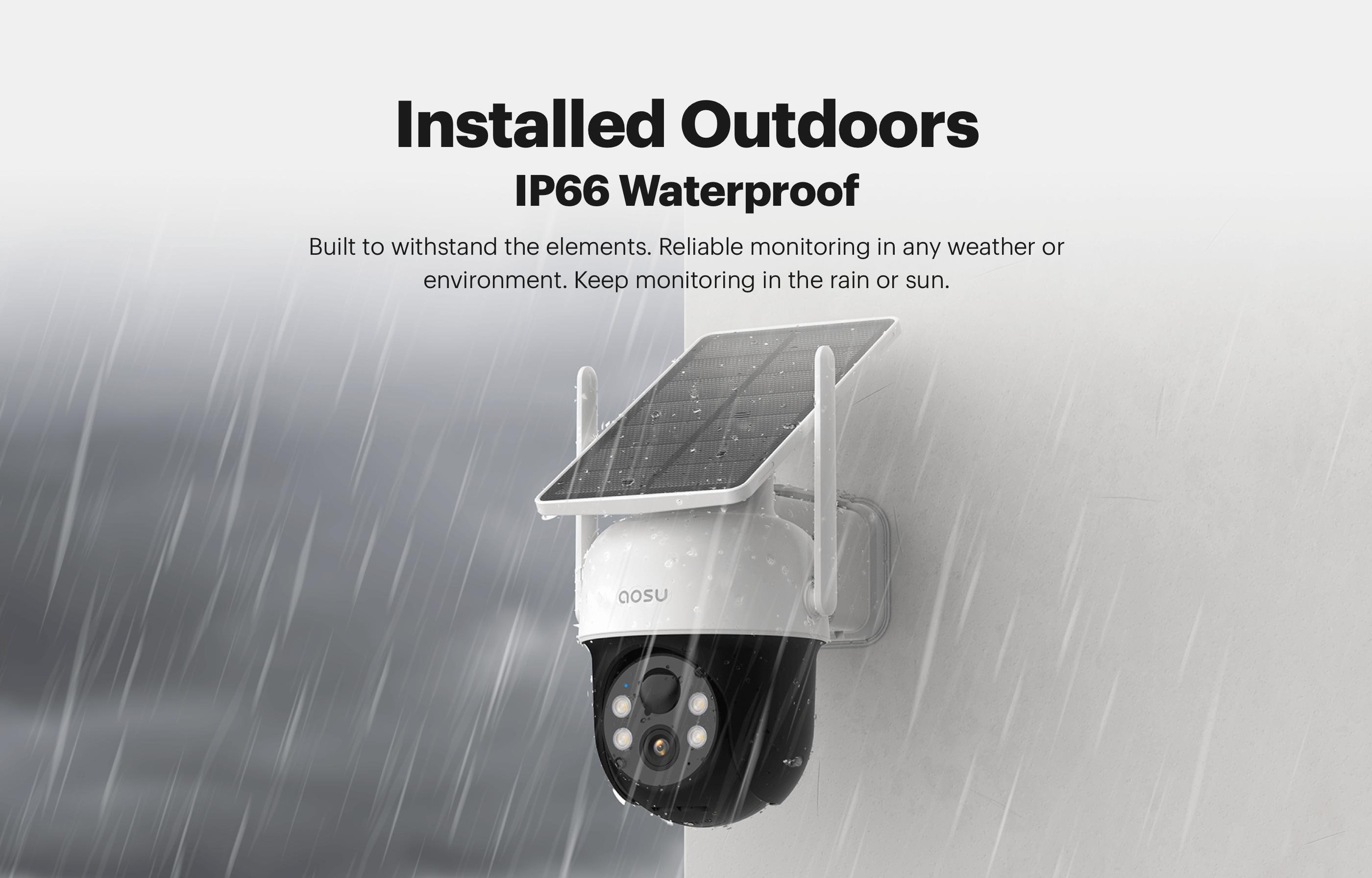 IP66 waterproof, suitable for outdoor installation