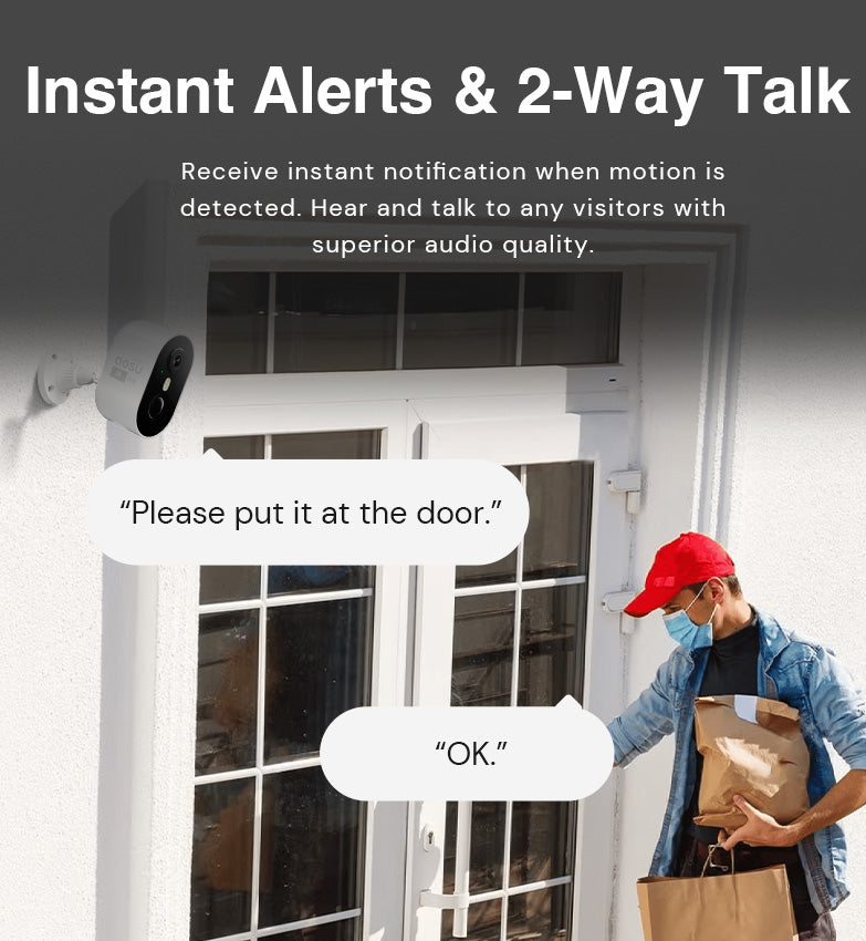 instant alerts and 2-way talk