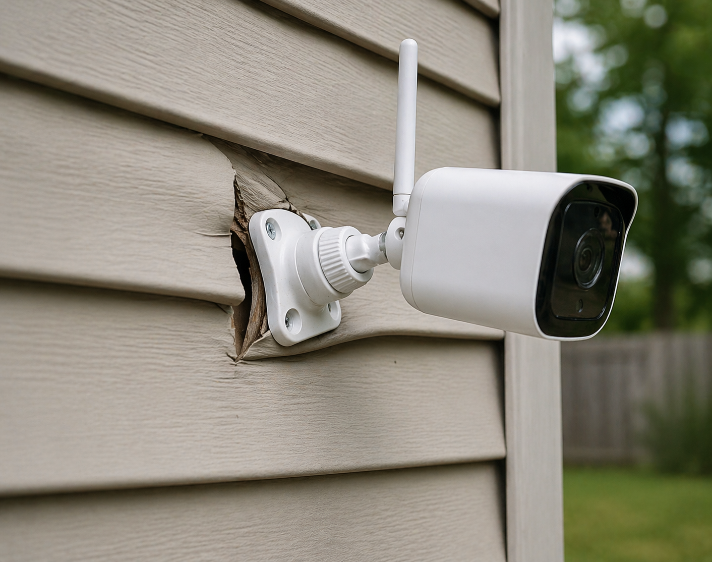 How to Mount a Security Camera on Vinyl Siding
