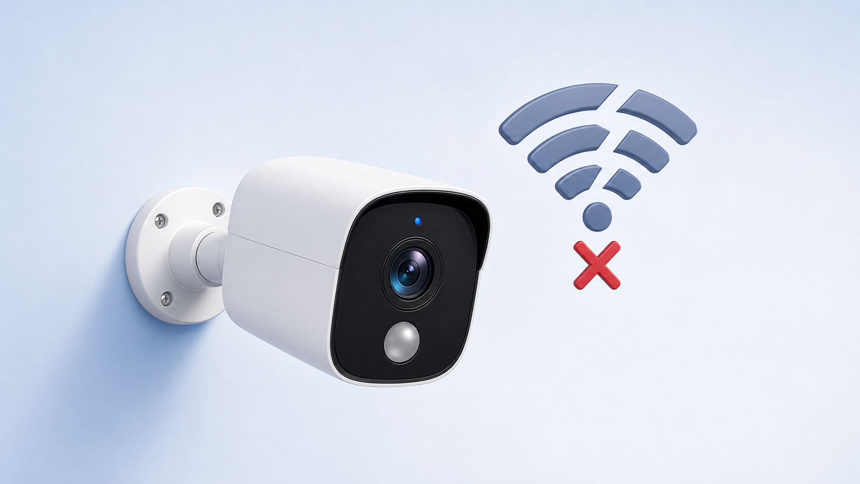 Security camera with a broken Wi-Fi connection