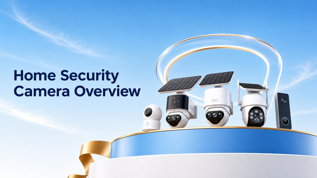 Home Security Camera Overview hero image showing multiple aosu security cameras