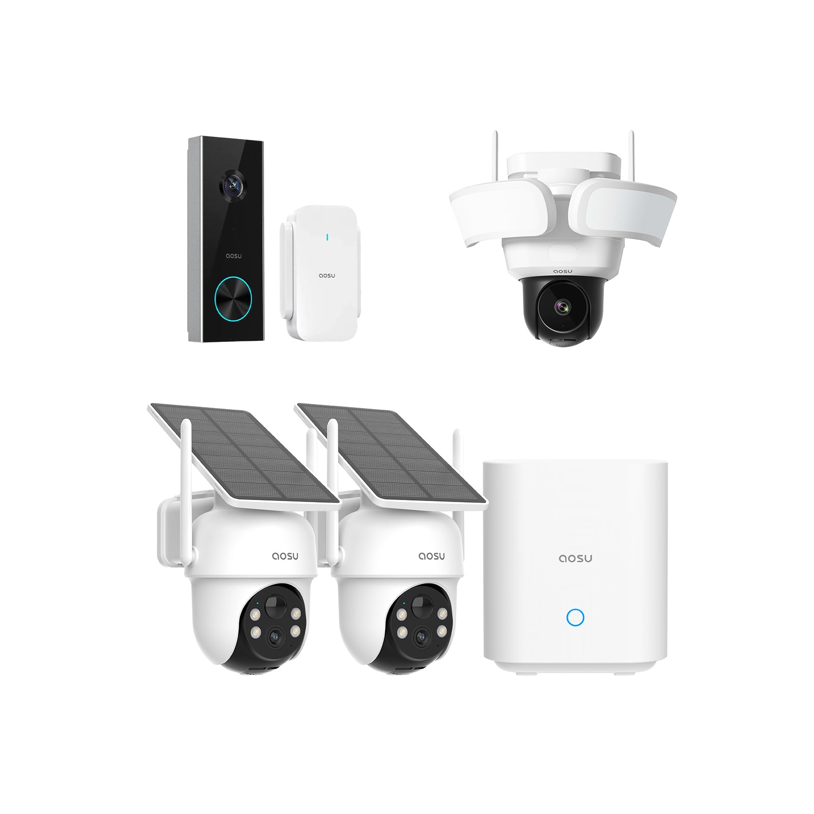 SolarCam D1 Classic Kit + Video Doorbell Pro + Floodlight Cam Pro