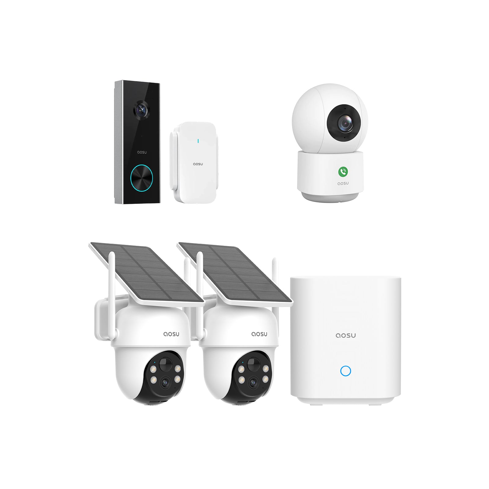 SolarCam D1 Classic Kit + Video Doorbell Pro + IndoorCam P1 Pro