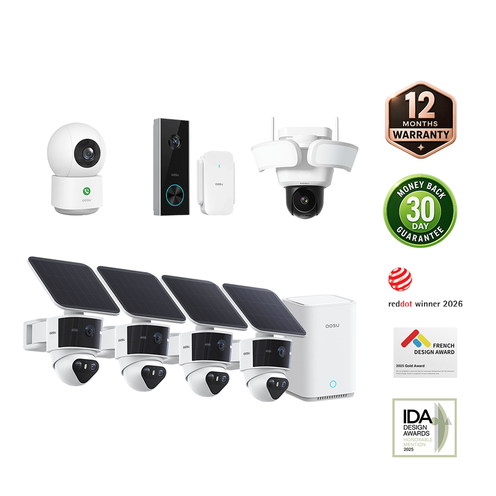 aosu T2 Pro + Video Doorbell Pro + Floodlight Cam Pro + IndoorCam P1 Pro