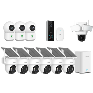 SolarCam D1 Classic (6-Cam) + Video Doorbell Pro + Floodlight Cam Pro + IndoorCam P1 Pro