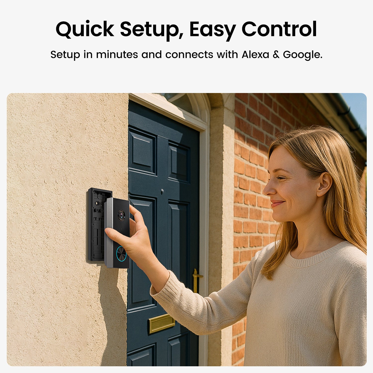 半額✨AOSU Video Doorbell ドアベル 防犯 未使用 SolarCam D1 Classic Kit + Video Doorbell Pro