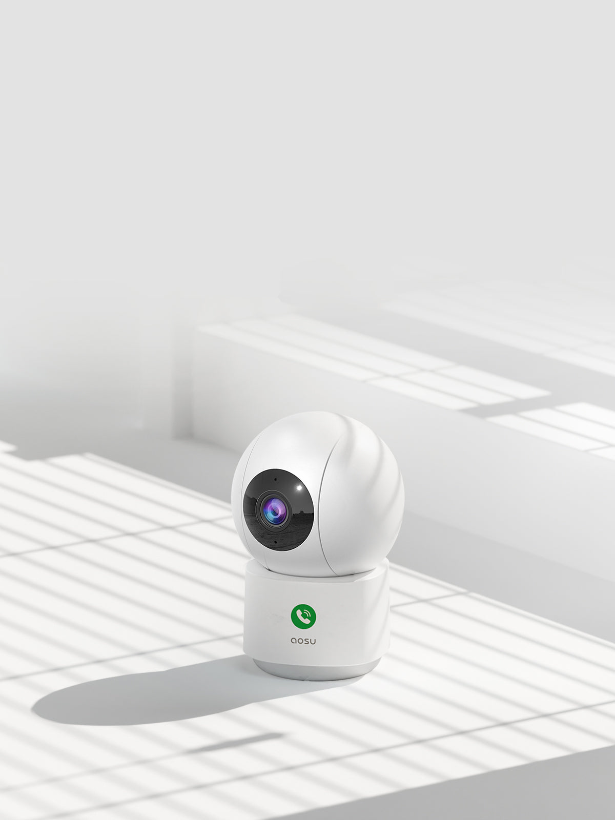 AOSU 2K Camera Surveillance WiFi Exterieure sans Fil, Solaire, 360