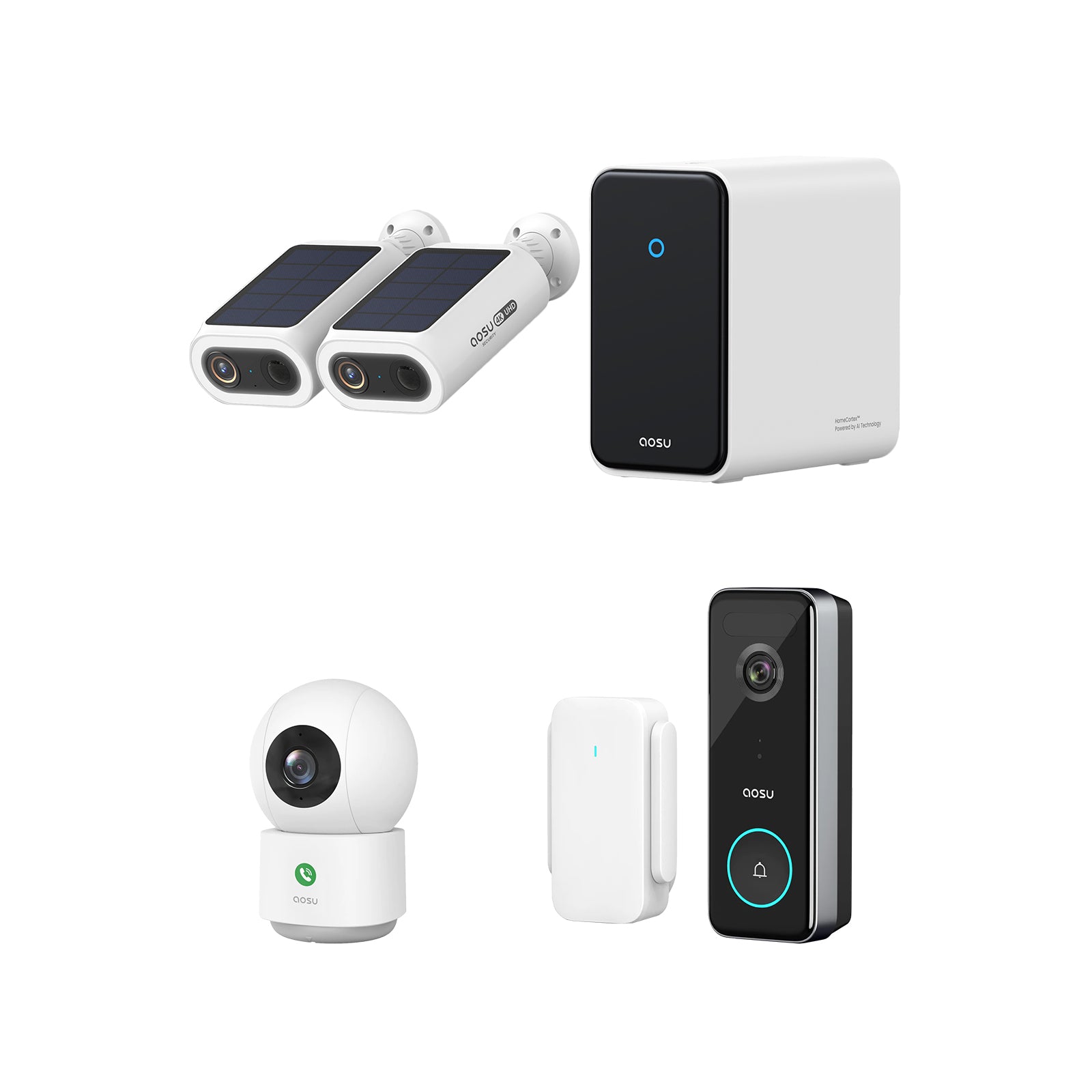 4K SolarCam P1 Max with HomeCortex System + Video Doorbell Ultra + IndoorCam P1 Pro
