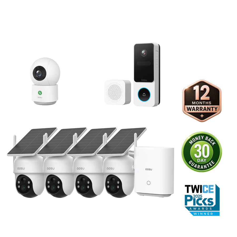 SolarCam D1 Classic Kit + Video Doorbell SE + IndoorCam P1