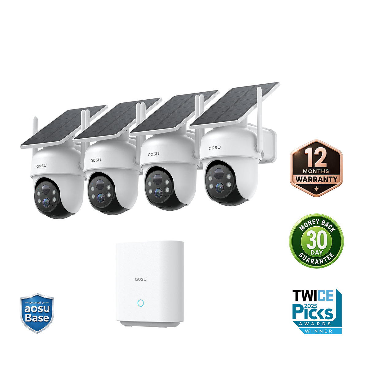 SolarCam D1 Classic Kit | Solar Powered Home Security System | aosu