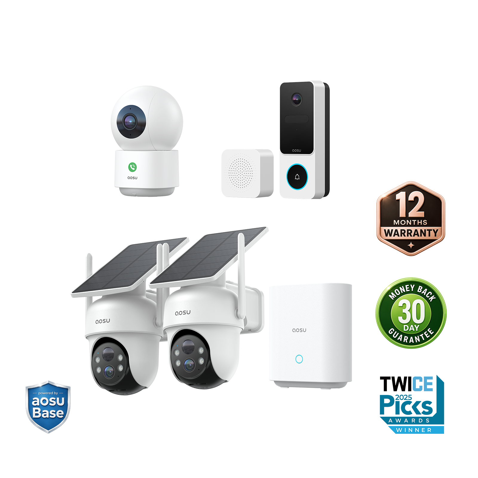SolarCam D1 Classic Kit + Video Doorbell SE + IndoorCam P1