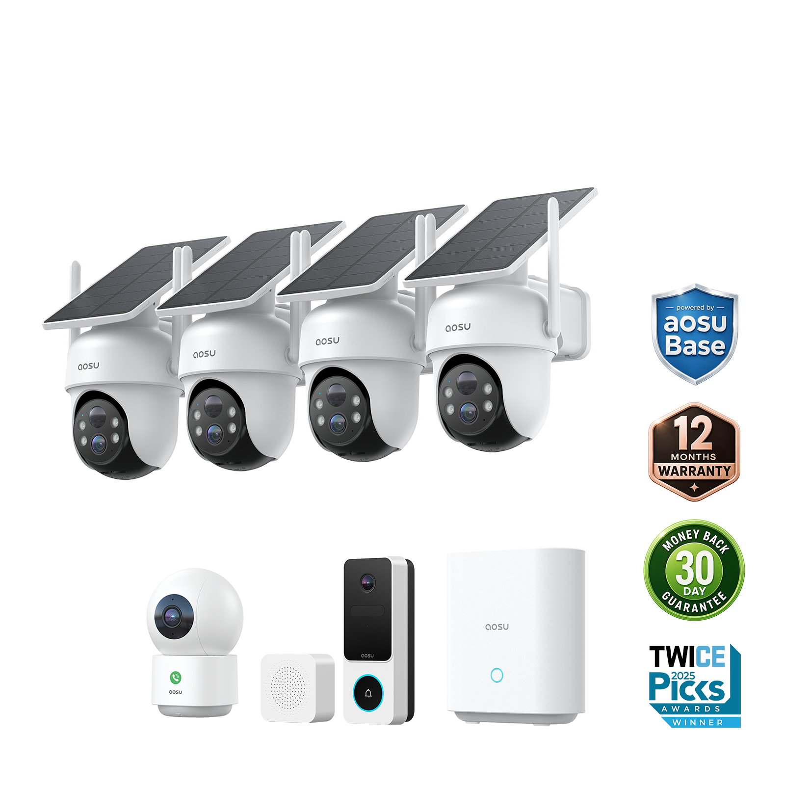 SolarCam D1 Classic Kit + Video Doorbell SE + IndoorCam P1
