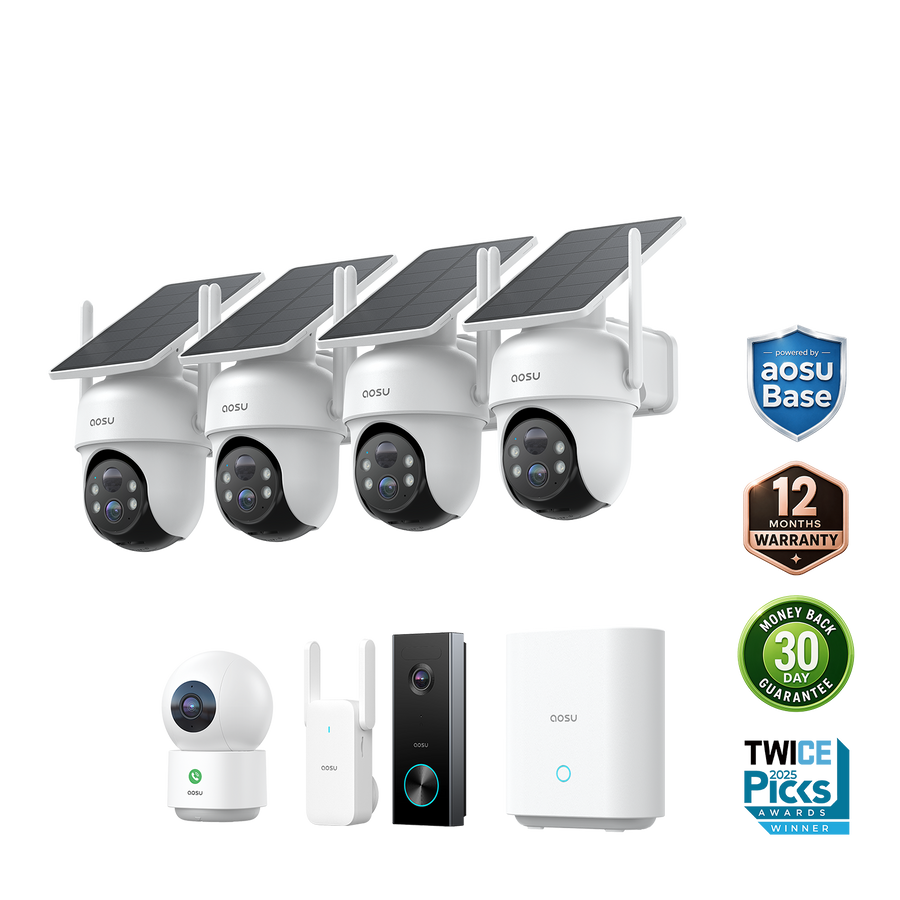 SolarCam D1 Classic Kit + Video Doorbell Pro + IndoorCam P1 Pro