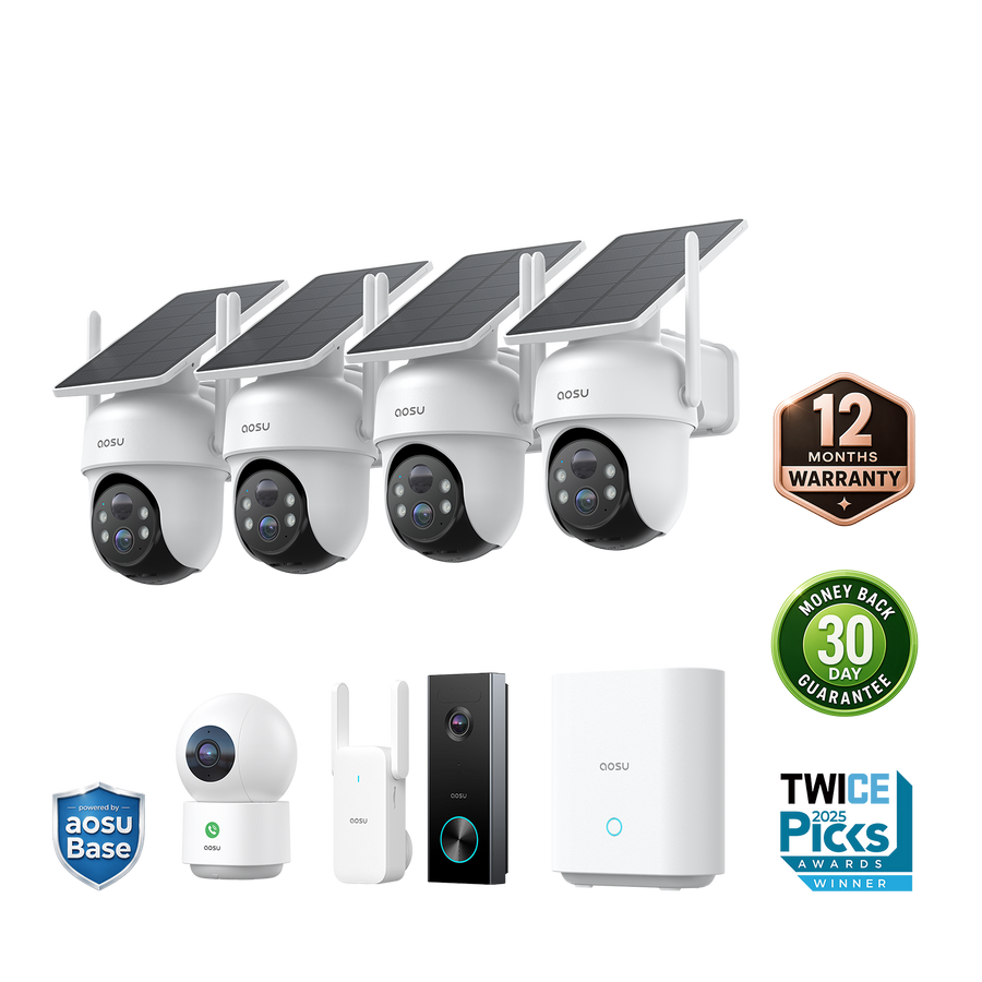 SolarCam D1 Classic Kit + Video Doorbell Pro + IndoorCam P1 Pro