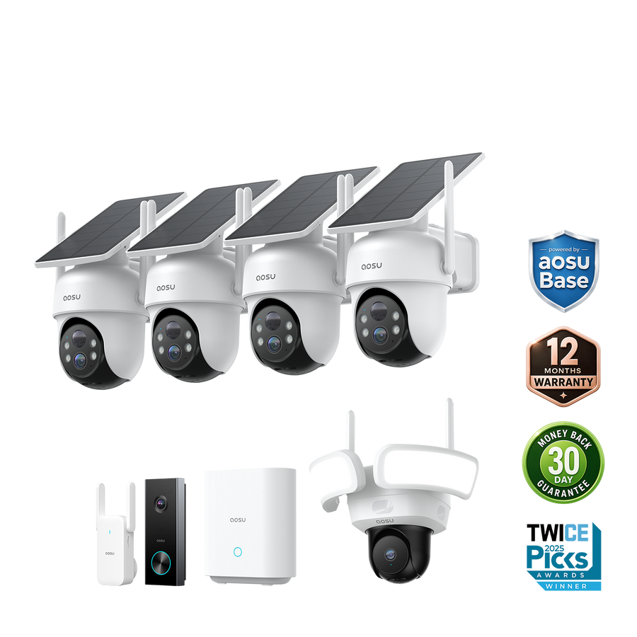 SolarCam D1 Classic Kit + Video Doorbell Pro + Floodlight Cam Pro