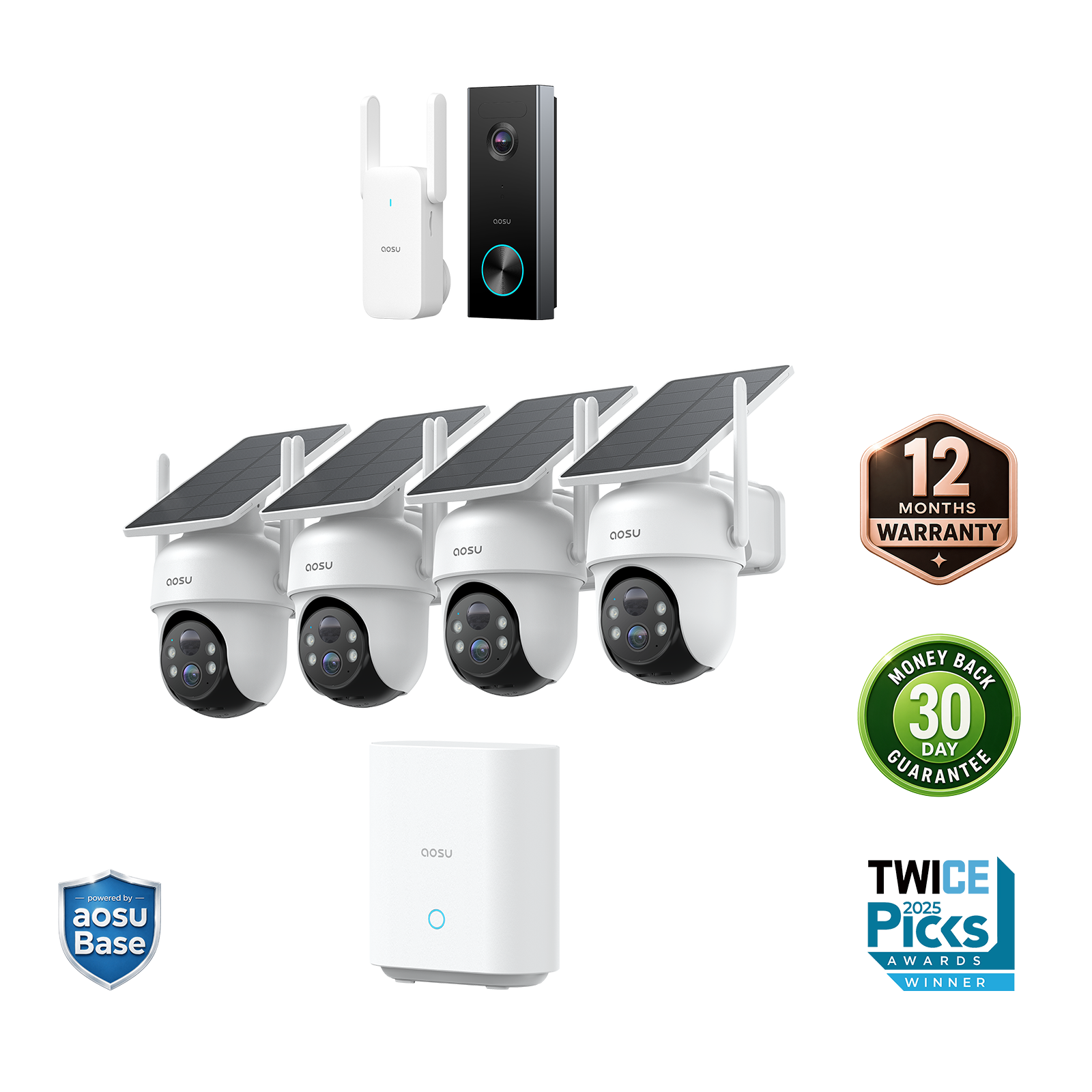 SolarCam D1 Classic Kit + Video Doorbell Pro