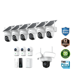 SolarCam D1 Classic (6-Cam) + Video Doorbell Pro + Floodlight Cam Pro + IndoorCam P1 Pro