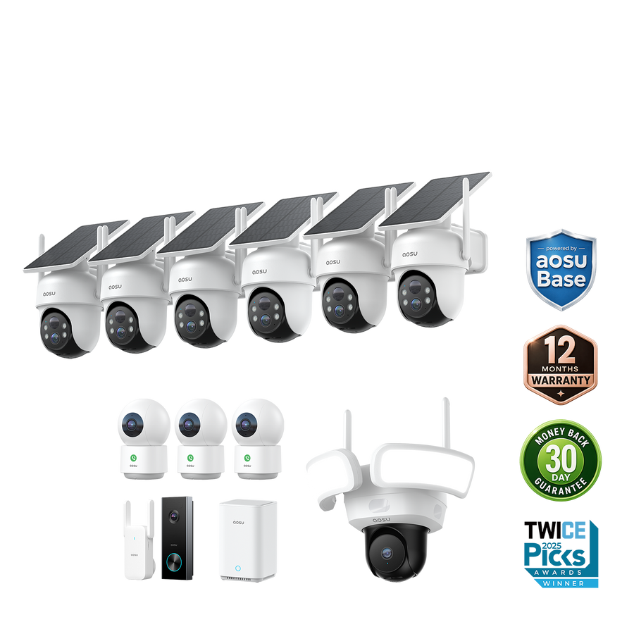 SolarCam D1 Classic (6-Cam) + Video Doorbell Pro + Floodlight Cam Pro + IndoorCam P1 Pro