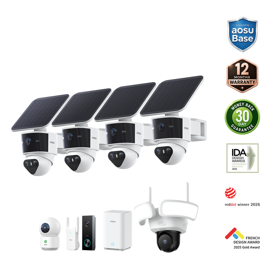 aosu T2 Pro + Video Doorbell Pro + Floodlight Cam Pro + IndoorCam P1 Pro