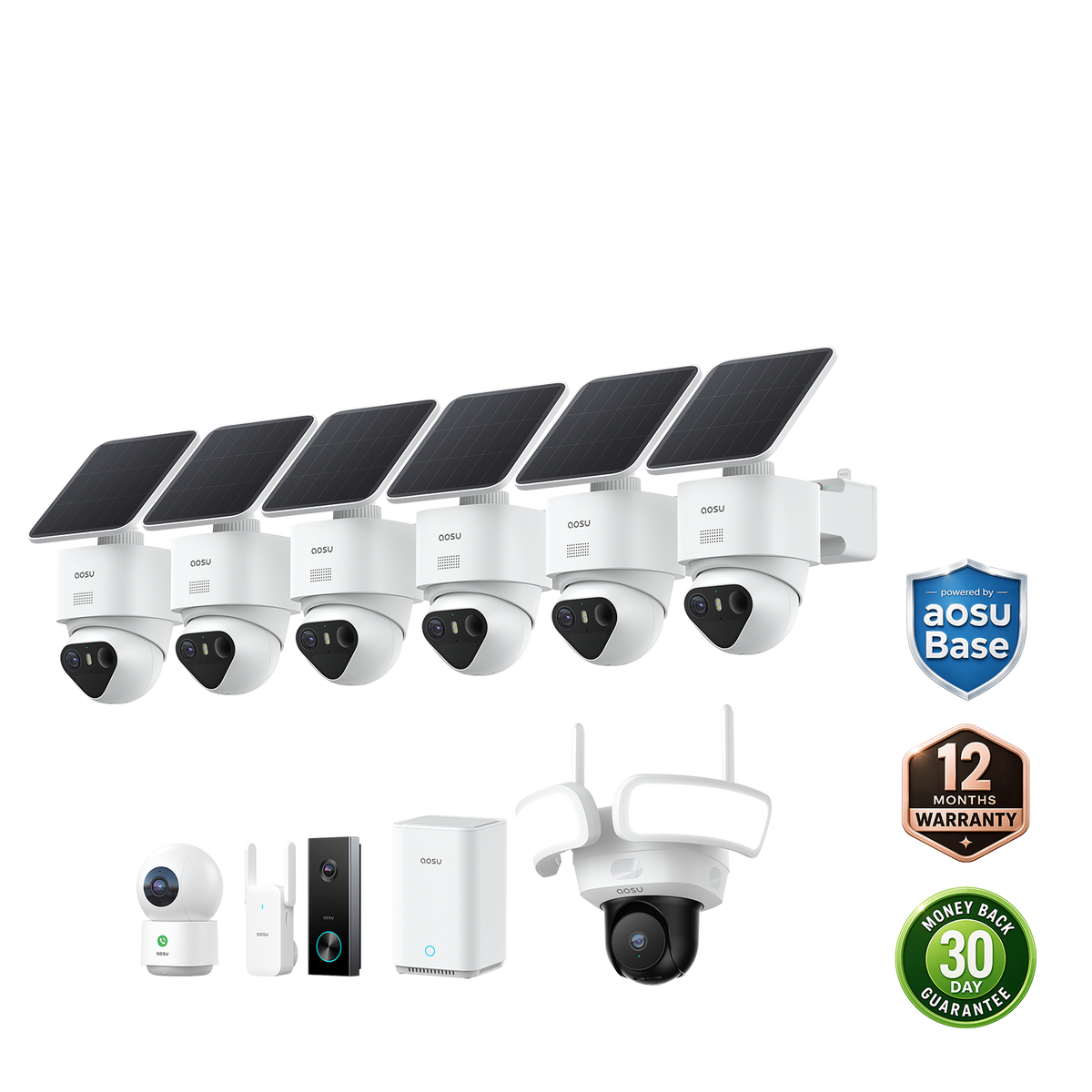 aosu T2 Ultra + Video Doorbell Pro + Floodlight Cam Pro + IndoorCam P1 Pro