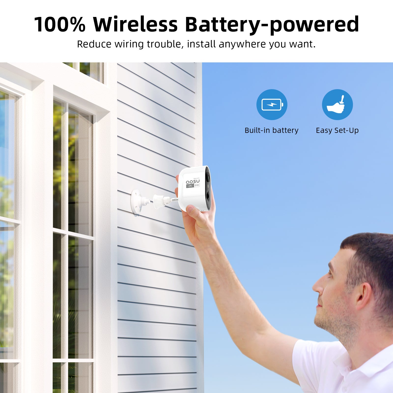 100% Wireless Battery-powered