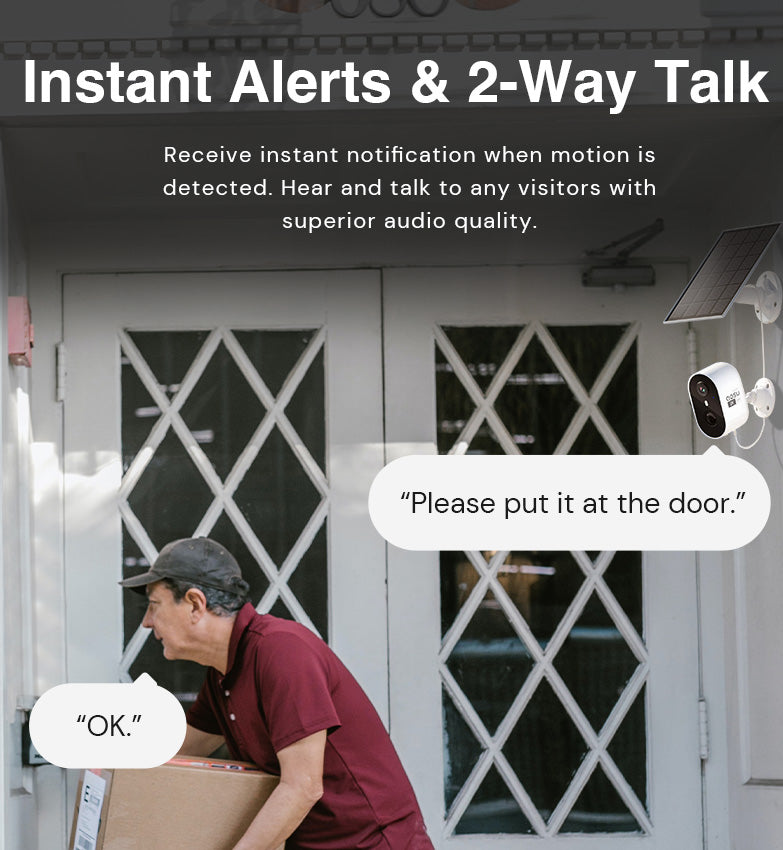 instant alerts & 2-way talk